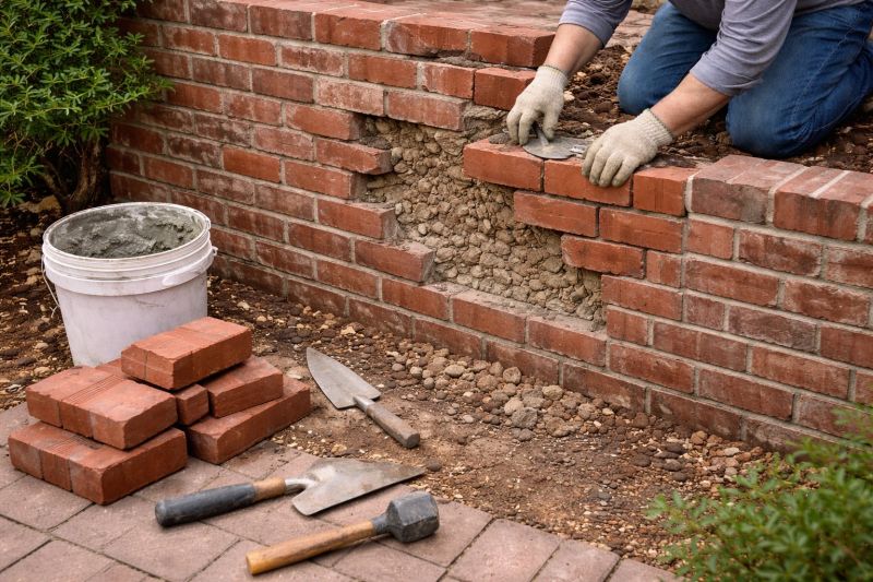 Brick Fence Repair in Layton, UT