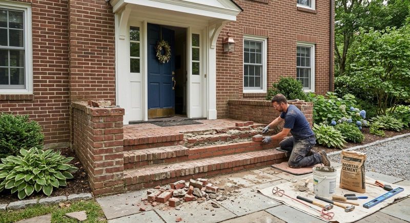 Brick Steps Repair in Layton, UT