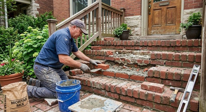 Brick Stoop Repair in Layton, UT