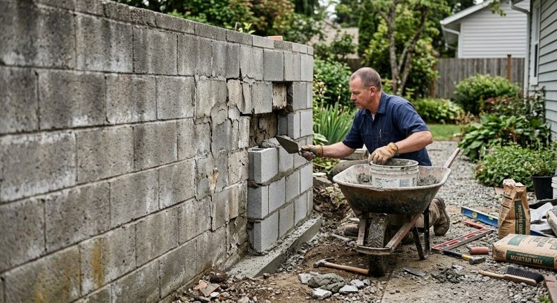 Cinder Block Repair in Layton, UT