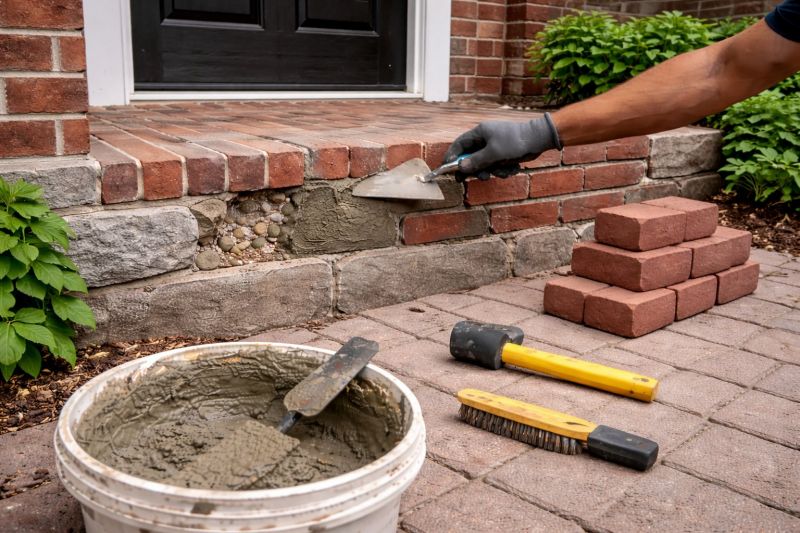 Entryway Brick Repair in Layton, UT