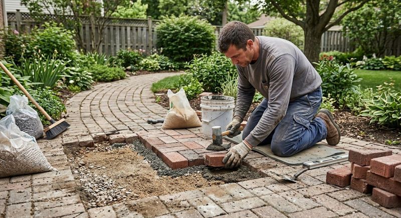 Entryway Brick Repair in Layton, UT