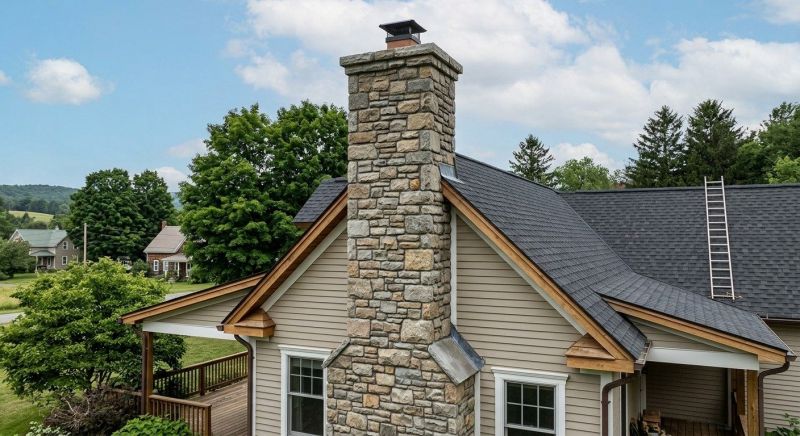 Stone Chimney Installation in Huntsville, UT