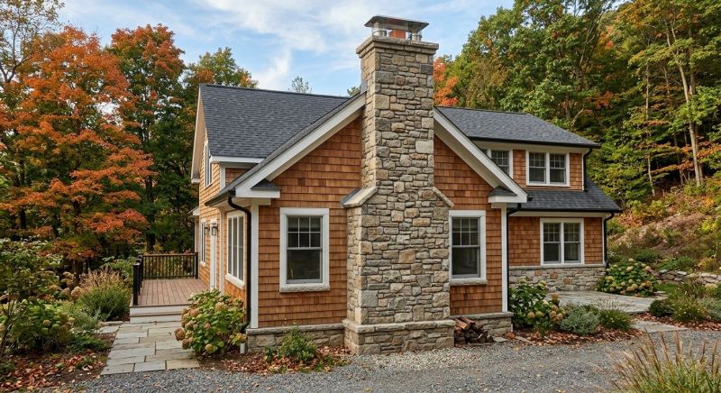 Stone Chimney Installation in Morgan, UT