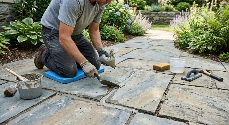 Stone Walkway Repair in Layton, UT